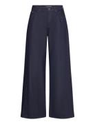 Mid Rise Wide Leg Denim Pants Bottoms Jeans Wide Blue Karl Lagerfeld