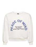 Nlfheace Ls Short Sweat Tops Sweatshirts & Hoodies Sweatshirts White L...