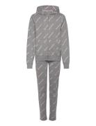 Juicy Aop Zip Hoodie Jersey Lounge Set Sets Tracksuits Grey Juicy Cout...