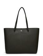 Crosshatch Leather Large Karly Tote Shopper Taske Black Lauren Ralph L...