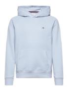 Shield Hoodie Tops Sweatshirts & Hoodies Hoodies Blue GANT