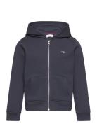 Shield Zip Hoodie Tops Sweatshirts & Hoodies Hoodies Navy GANT