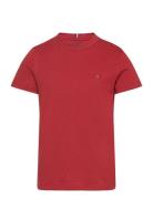 Essential Cotton Reg Fit Tee Ss Tops T-Kortærmet Skjorte Red Tommy Hil...