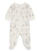 Pyjamas W Foot Newborn Pyjamas Sie Jumpsuit Beige Lindex