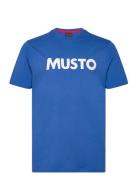 M Musto Logo Ss Tee Sport T-Kortærmet Skjorte Blue Musto