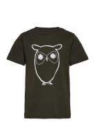 Regular Big Owl T-Shirt - Gots/Vega Tops T-Kortærmet Skjorte Black Kno...