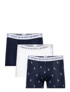 Classic Stretch-Cotton Trunk 3-Pack Boxershorts Navy Polo Ralph Lauren