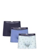 Classic Stretch-Cotton Trunk 3-Pack Boxershorts Navy Polo Ralph Lauren