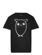 Regular Big Owl T-Shirt - Gots/Vega Tops T-Kortærmet Skjorte Black Kno...