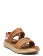 Lara Leather Flade Sandaler Brown WODEN