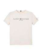 U Corp Logo Ess Tee Ss Tops T-Kortærmet Skjorte White Tommy Hilfiger