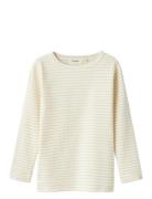 Nmflake Ls Slim Top Lil Tops T-shirts Long-sleeved T-Skjorte White Lil...