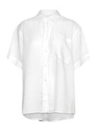 Garinepw Sh Tops Shirts Short-sleeved White Part Two