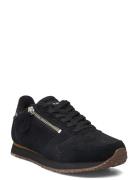 Ydun Suede Zipper Low-top Sneakers Black WODEN