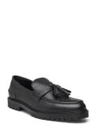 Thatcher Grain Tassel Loafer Loafers Flade Sko Black Les Deux