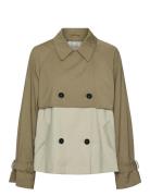 Yasturbo Short Trenchcoat Trenchcoat Frakke Beige YAS