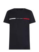 Hilfiger Chest Insert Tee Tops T-Kortærmet Skjorte Navy Tommy Hilfiger