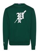 Fleece Graphic Sweatshirt Tops Sweatshirts & Hoodies Sweatshirts Green...