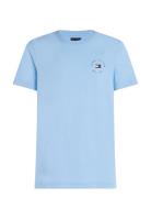 Roundle Logo Chest Tee Tops T-Kortærmet Skjorte Blue Tommy Hilfiger