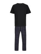 Jacbasic Tee And Woven Pants Giftbox Pyjamas Nattøj Black Jack & J S