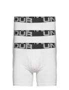 Ua Charged Cotton 6In 3 Pack Sport Boxers White Under Armour