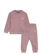 Hmlsanto Crewsuit Sport Sweatsuits Pink Hummel