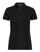 Piqué Polo Shirt Tops T-shirts & Tops Polos Black Lauren Ralph Lauren