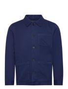 Barney Worker Jacket Designers Overshirts Blue Nudie Jeans