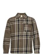 Frank Check Designers Overshirts Khaki Green Brixtol Textiles