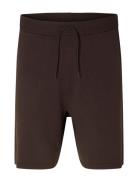 Slhteller Knit Shorts Bottoms Shorts Sweat Shorts Brown Selected Homme