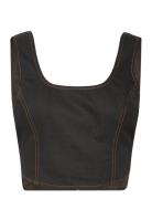 Bonni Corset Tops Crop Tops Sleeveless Crop Tops Brown HOLZWEILER