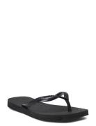 Hav. Slim Square Shoes Summer Shoes Sandals Flip Flops Black Havaianas