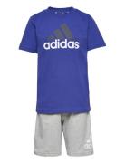 Lk Bl Co T Set Sport Sets With Short-sleeved T-shirt Blue Adidas Perfo...