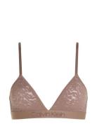 Unlined Triangle Lingerie Bras & Tops Soft Bras Non Wired Bras Brown C...