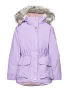 Cathy Fur Outerwear Jackets & Coats Winter Jackets Purple Molo