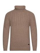 Barbour Duf Cable Roll Tops Knitwear Turtlenecks Brown Barbour