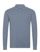 Albert Ls Organic / Recycle Tops Polos Long-sleeved Blue Kronstadt