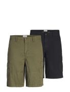 Jpstcole Jjcampaign Short 2Pk Mp Bottoms Shorts Cargo Shorts Khaki Gre...