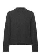 W. Lambswool Knit Crew Designers Knitwear Jumpers Grey HOLZWEILER