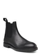 Booties - Flat - With Elastic Støvlet Chelsea Boot Black ANGULUS