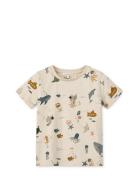 Apia Baby Printed Shortsleeve T-Shirt Tops T-Kortærmet Skjorte Cream L...