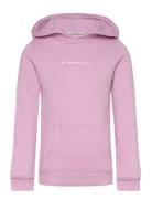 Printed Logo Hoody Tops Sweatshirts & Hoodies Hoodies Pink Tom Tailor