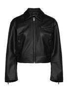 Distressed Pu Bomber Bomberjakke Black Gina Tricot