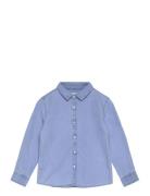 Regular-Fit Denim Shirt Tops Shirts Long-sleeved Shirts Blue Mango