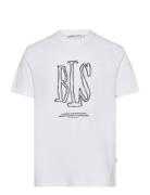 Handwritten Capital T-Shirt Tops T-Kortærmet Skjorte White BLS Hafnia