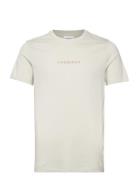 Lindbergh Print Tee S/S Tops T-Kortærmet Skjorte Cream Lindbergh