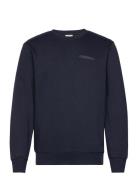 Basic Crewneck Sweater Tops Sweatshirts & Hoodies Sweatshirts Navy Tom...