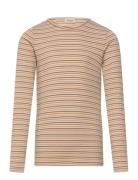 Tani Tops T-shirts Long-sleeved T-Skjorte Beige MarMar Copenhagen