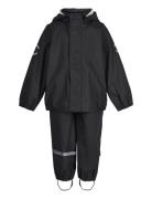 Pu Rain No Susp. Recycled Outerwear Rainwear Rainwear Sets Black Mikk-...