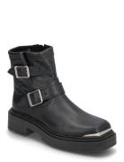 Choice Biker Boots Shoes Boots Ankle Boots Ankle Boots Flat Heel Black...